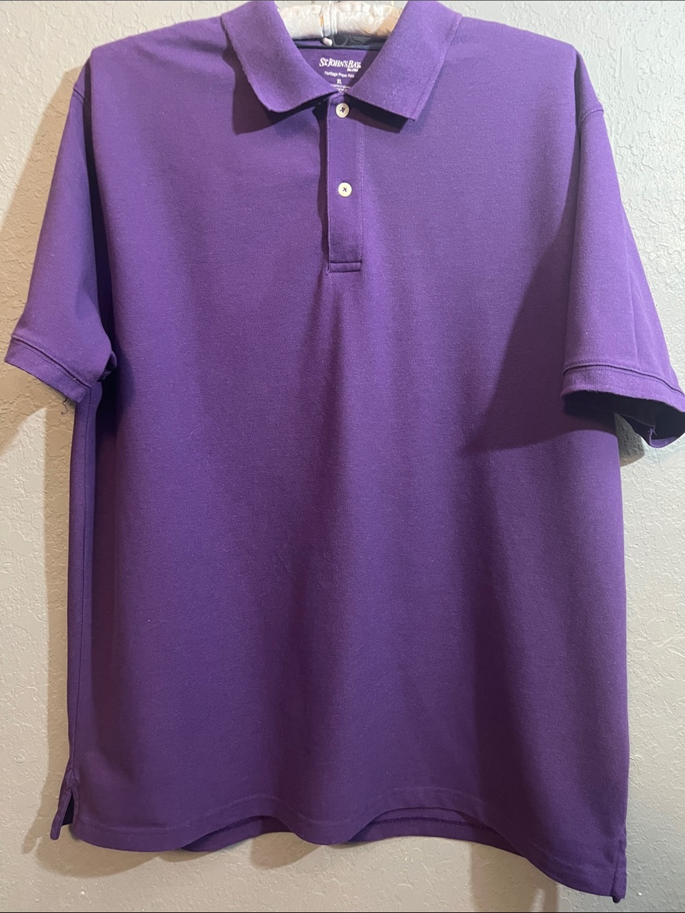 St. John's Bay Men's Deep Purple Polo